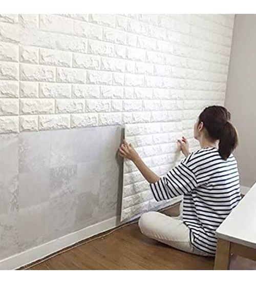 3D Brick Pattern Self Adhesive Wallpaper